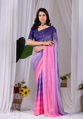 Multicolor Printed Monsoon Saree Set