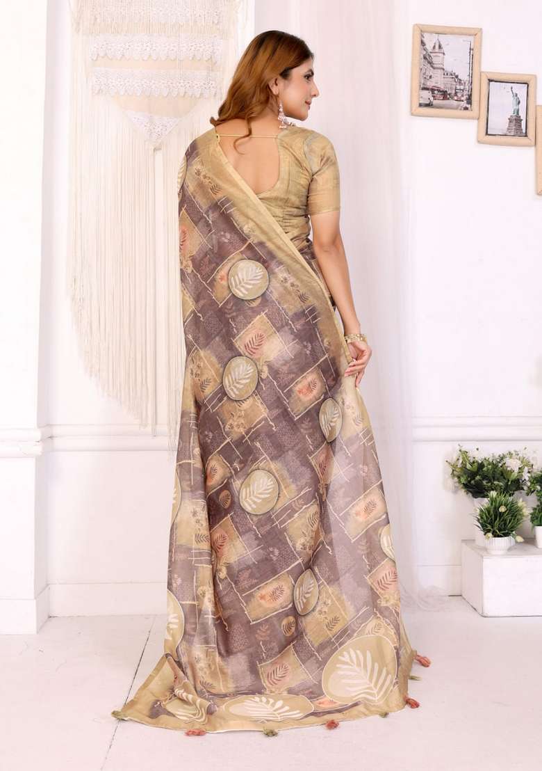 Onion Pink Silk Blend Saree Set with Zari Work for Diwali | Wedding & Festive Wear - Indya