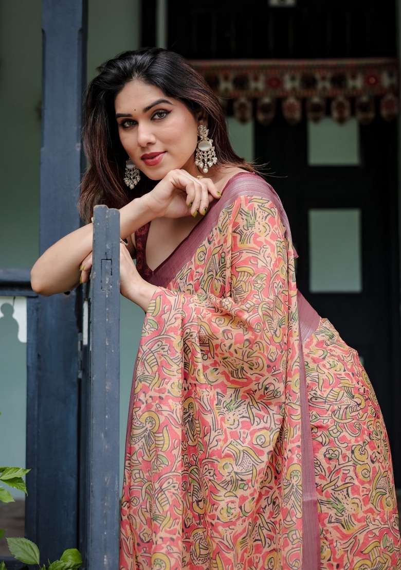 Yellow Zari Work Silk Blend Saree Set for Diwali and Festive Wear - Indya