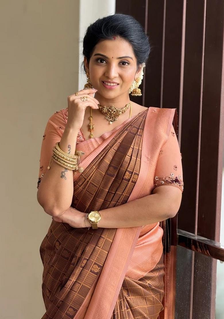 Multicolor Printed Silk Blend Saree Set - Indya
