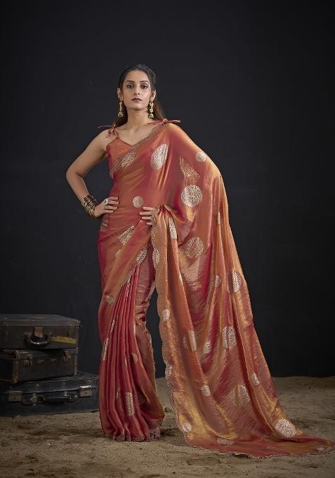 Fanta Hand Work Silk Blend Saree Set