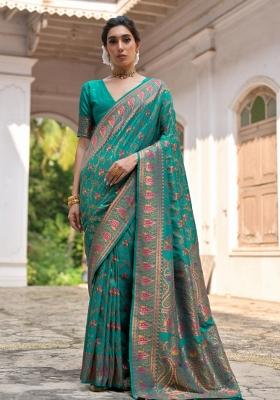 Rama Handloom Silk Saree Set