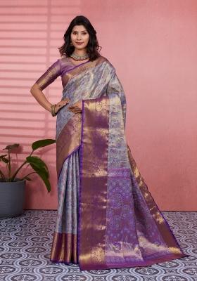 Multicolor Weaving Work Silk Saree Set
