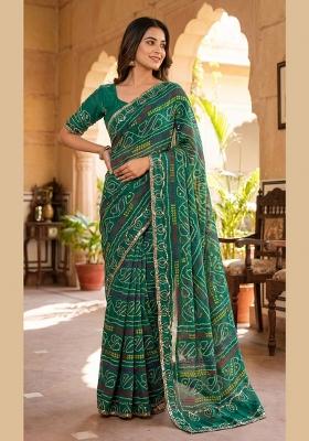 Multicolor Embroidered Georgette Saree Set