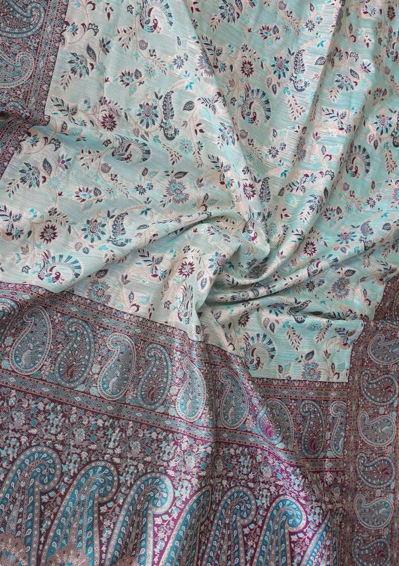 Wine Silk Saree Set with Zari Work for Diwali | Wedding & Festive Wear - Indya
