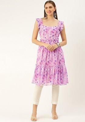 Multicolor Thread Embroidered Georgette Anarkali Kurta