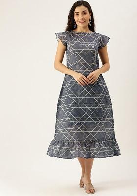 Multicolor Printed Poly Blend Kurta