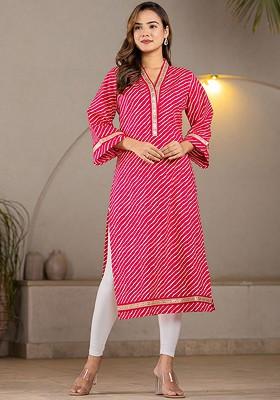 Pink Poly Blend Kurta