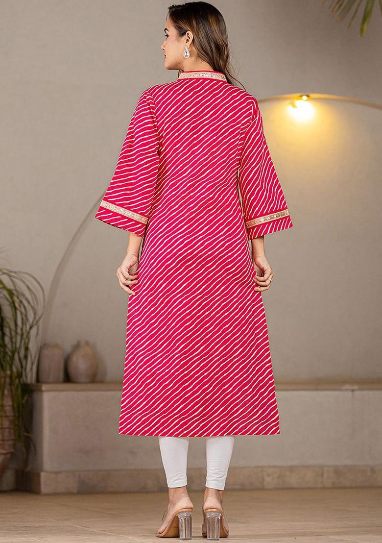Pink Poly Blend Kurta