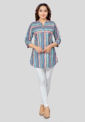 Multi Printed Cotton Kurti