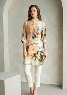 Multicolor Printed Rayon Kurta