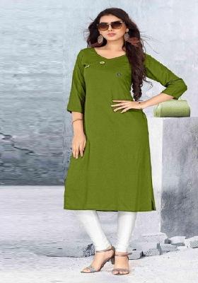 Multi Plain Rayon Anarkali Kurti