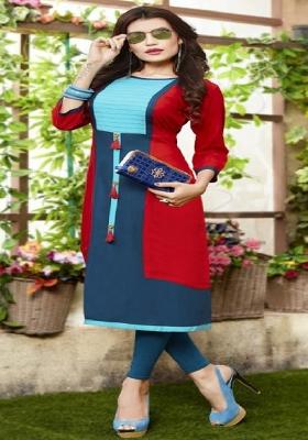 Multi Plain Rayon Anarkali Kurti