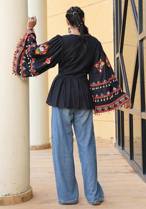 Black Embroidererd Cotton Kurti