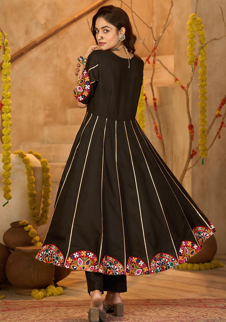 Black Embroidererd Cotton Kurti