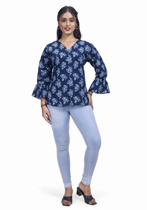 Indigo Printed Cotton Tunic