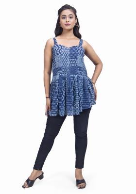 Blue Printed Cotton Tunic
