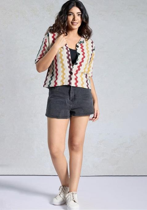 Multi Printed Poly Cotton Kurti