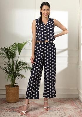 Blue Motif Cotton Kurti