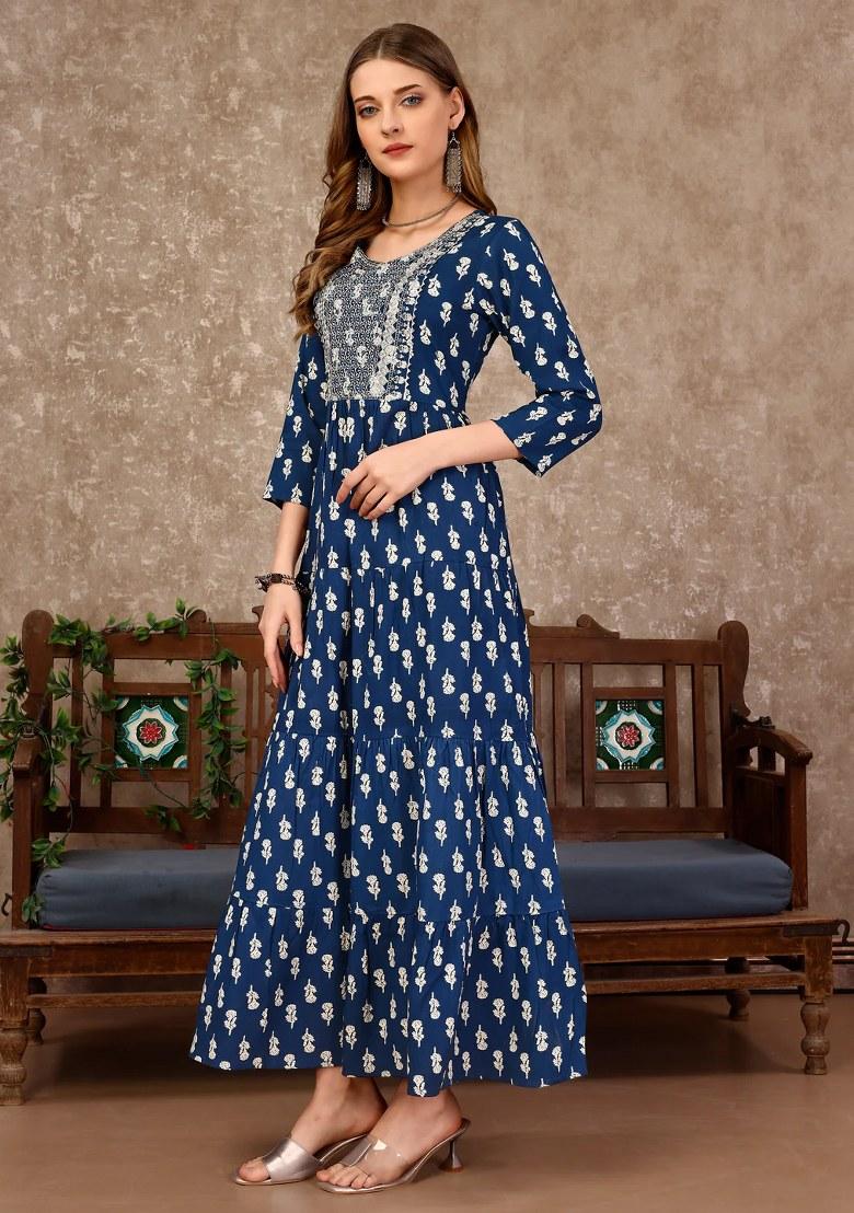 Multicolor Embroidery Rayon Top - Indya