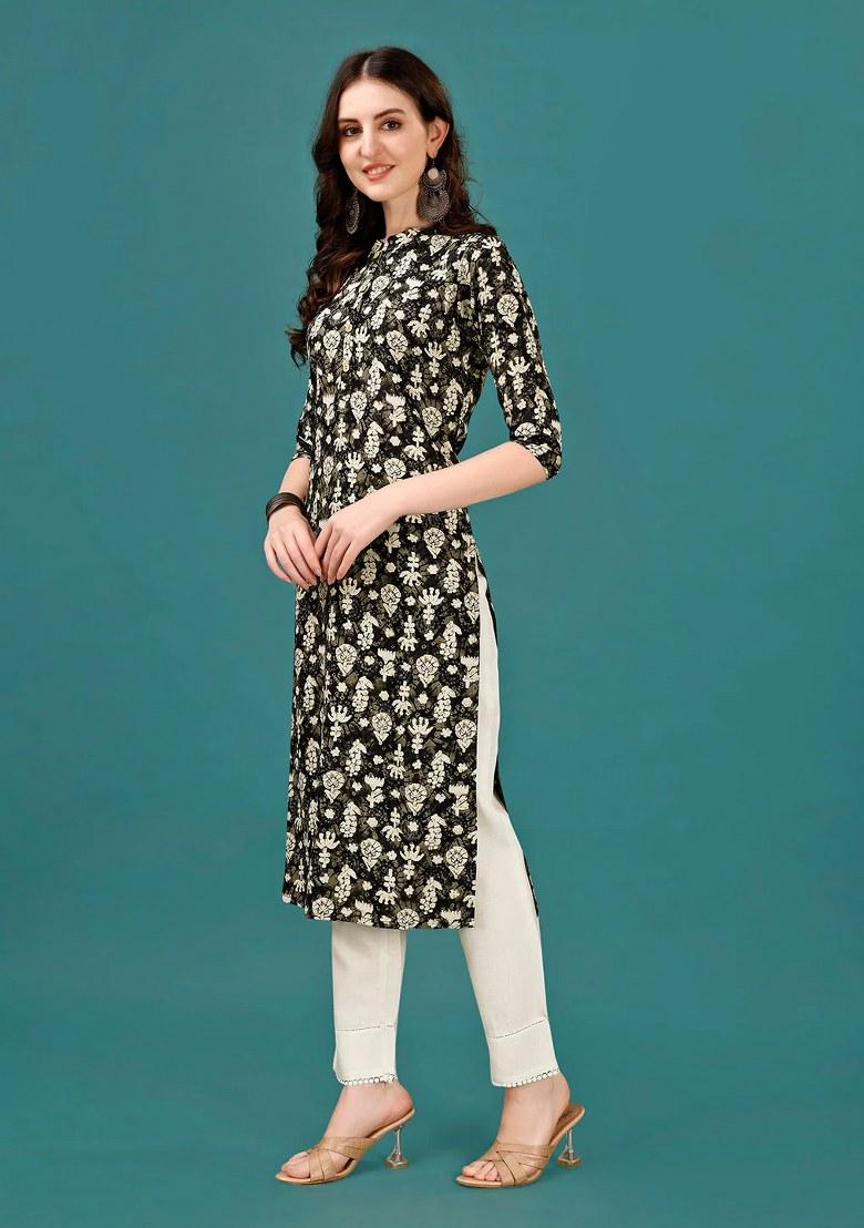 Multicolor Embroidery Rayon Top - Indya