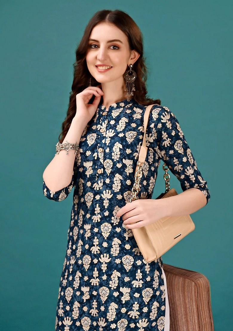 Multicolor Embroidery Rayon Top - Indya