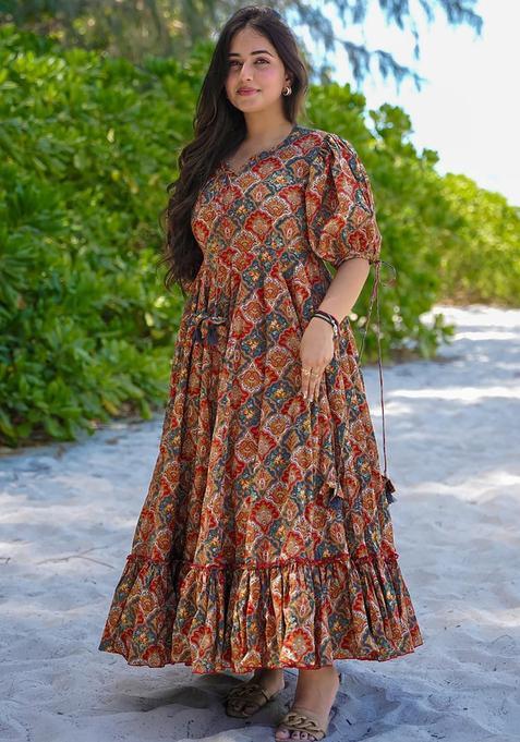 Multicolor Digital Print Rayon Kurta