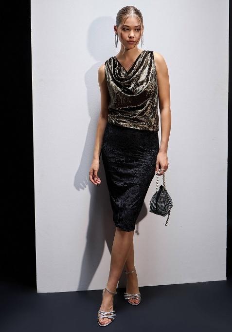 Olive Soild Velvet Top