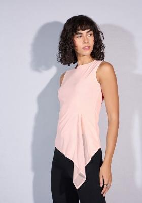 Pink Soild Rib Top