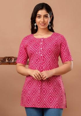 Pink Printed Cotton Tunic