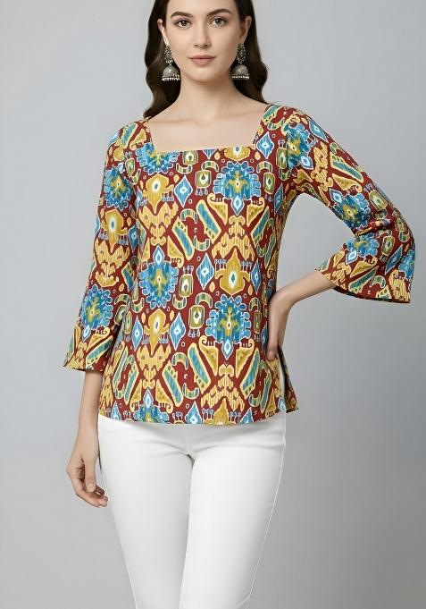 Multicolor Printed Cotton Tunic