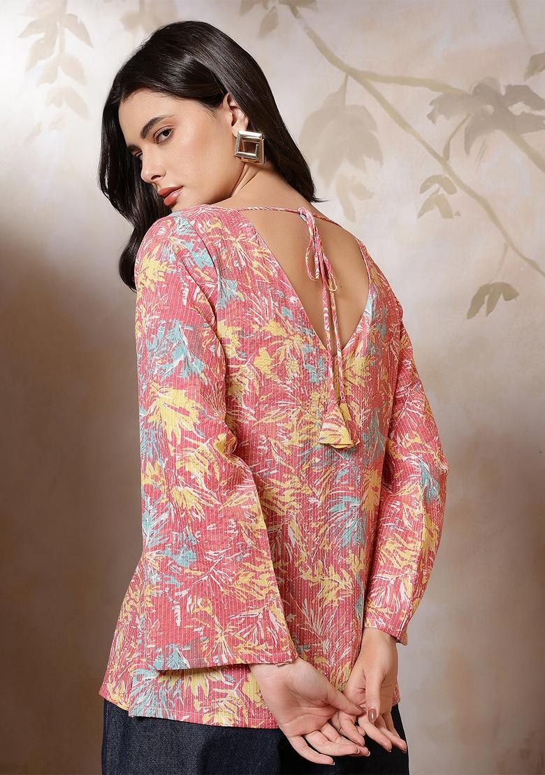 Multicolor Printed Cotton Tunic - Indya