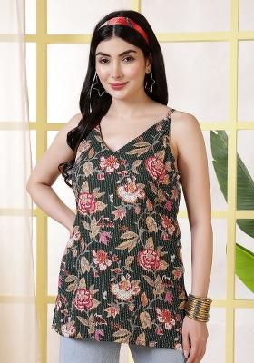 Green Printed Cotton Tunic