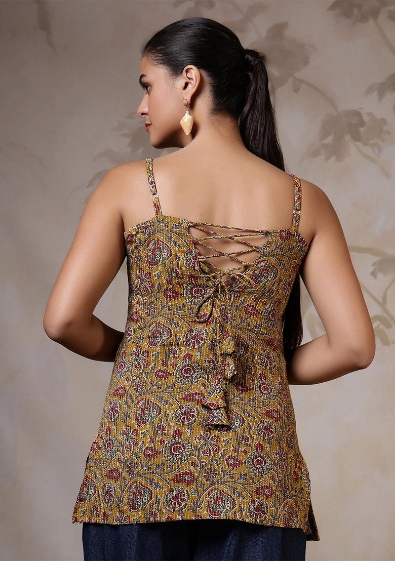 Multi Printed Cotton Tunic - Indya