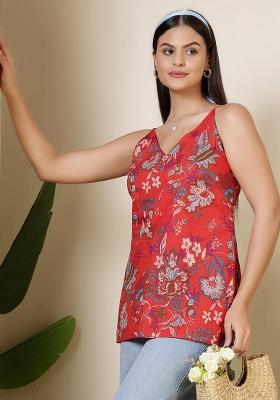 Maroon Printed Cotton Tunic