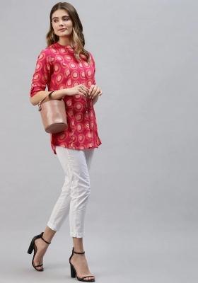 Pink Floral Cotton Top