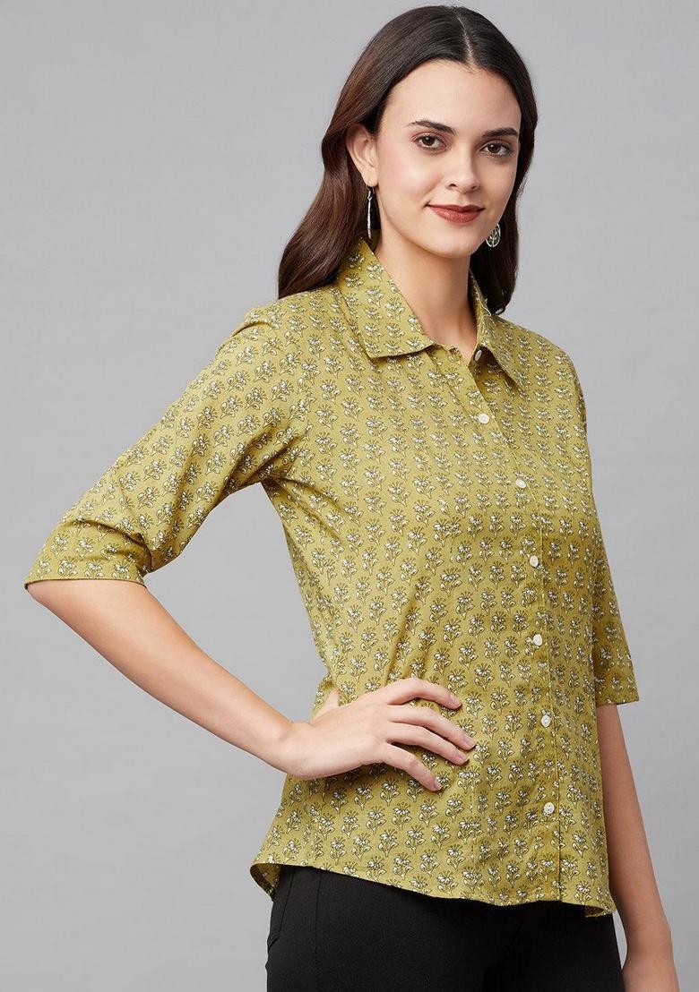 Mehendi Floral Cotton Top - Indya