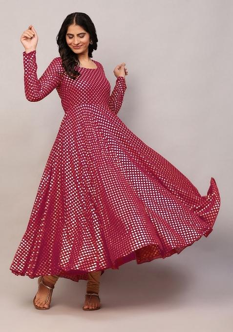Pink Embroidery Cotton Kurta