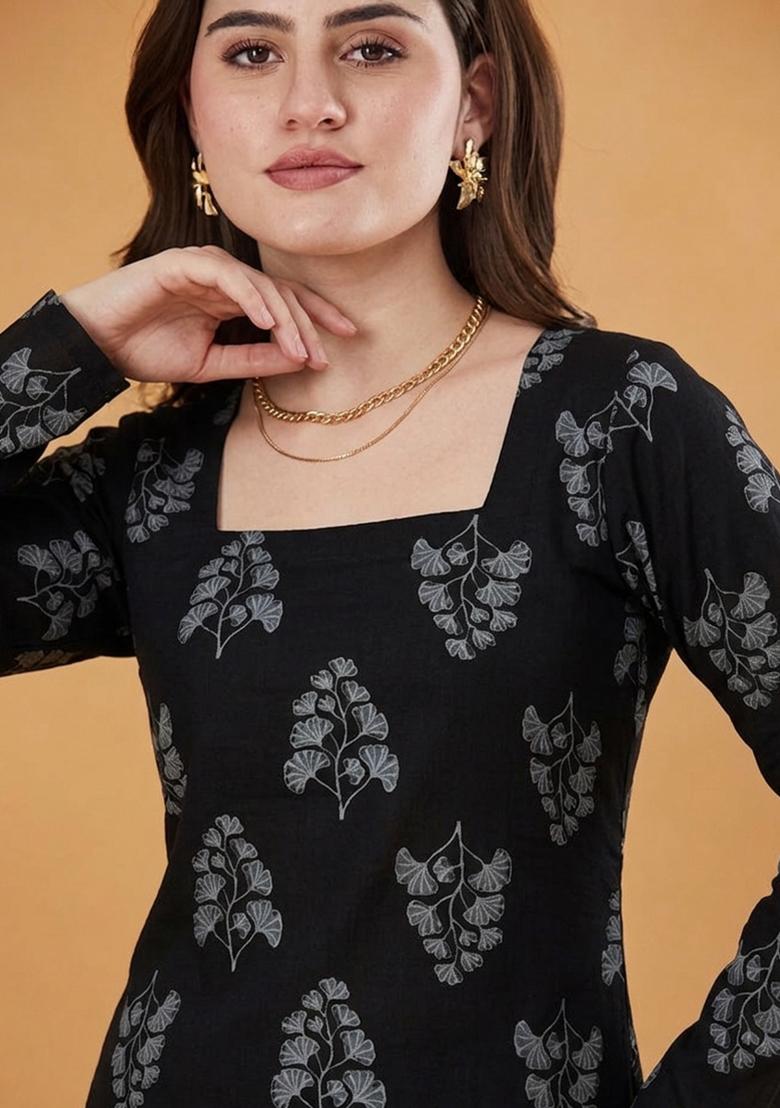 Black Rayon Top - Indya