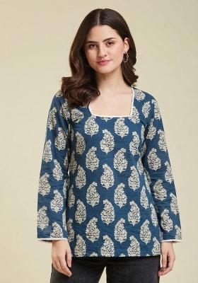 Blue Rayon Top