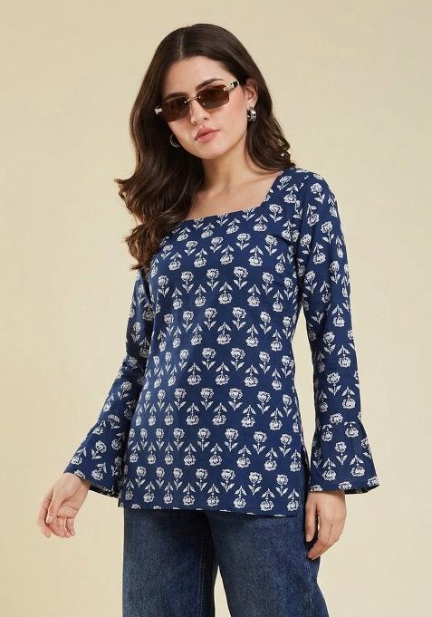 Blue Rayon Top