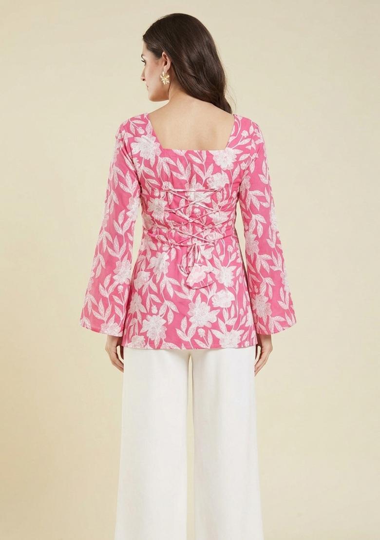 Pink Rayon Top - Indya