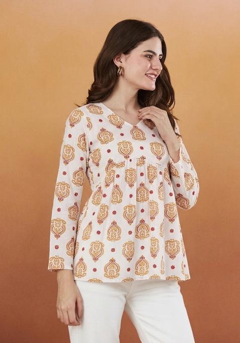 White Rayon Top