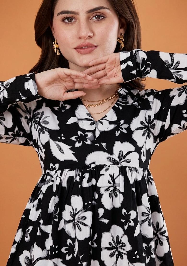Black Rayon Top - Indya
