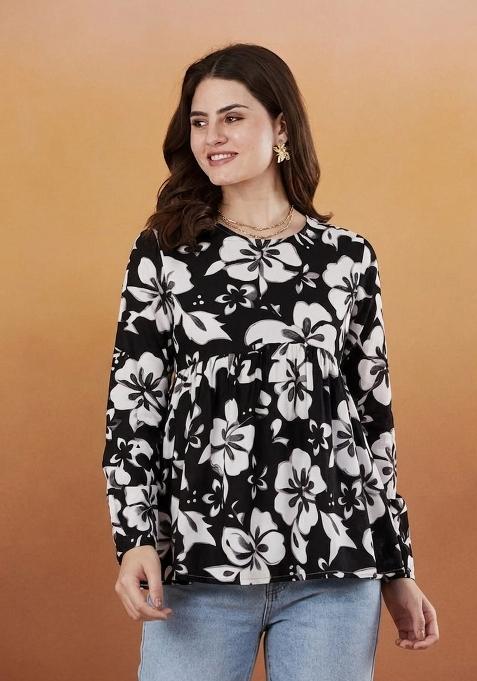 Black Rayon Top