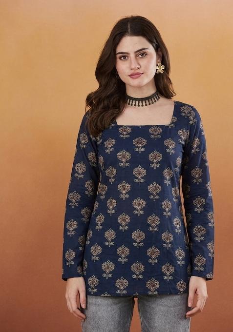 Blue Rayon Top