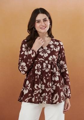 Maroon Rayon Top