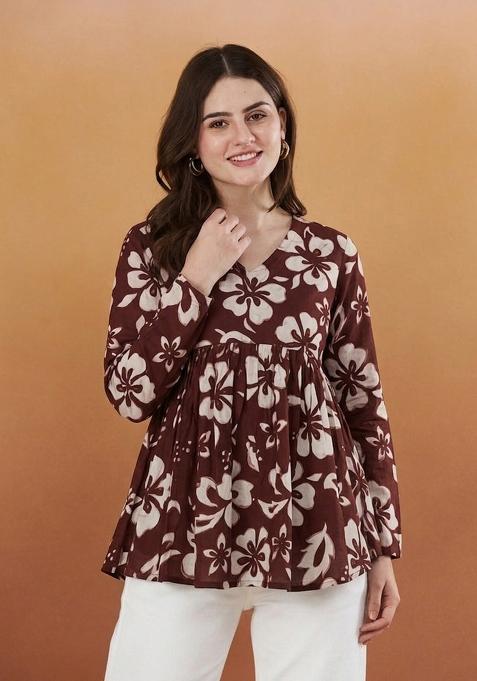 Maroon Rayon Top