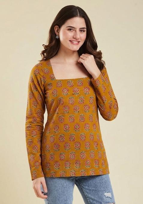 Orange Rayon Top