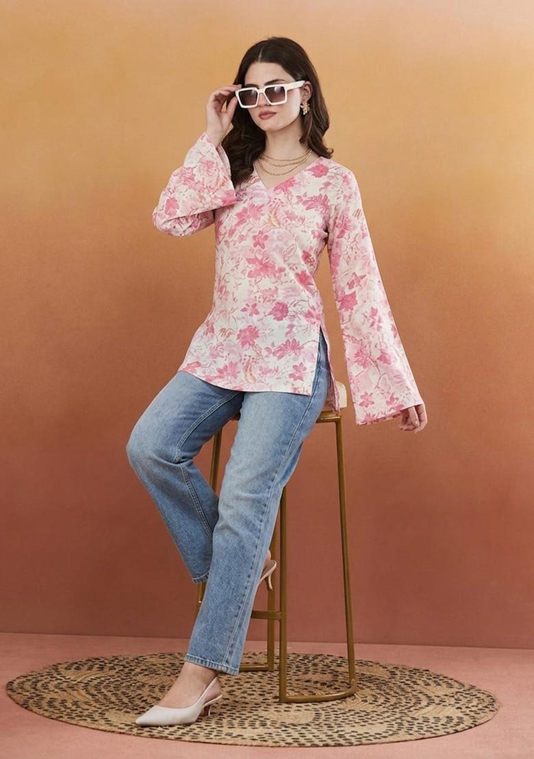 Pink Rayon Top - Indya
